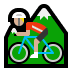 🚵🏼‍♂️ man mountain biking: medium-light skin tone display on Windows